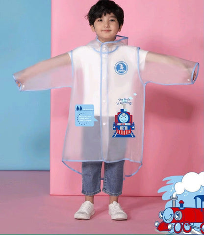 Kids' Hooded Waterproof Raincoat- Lightweight & Durable