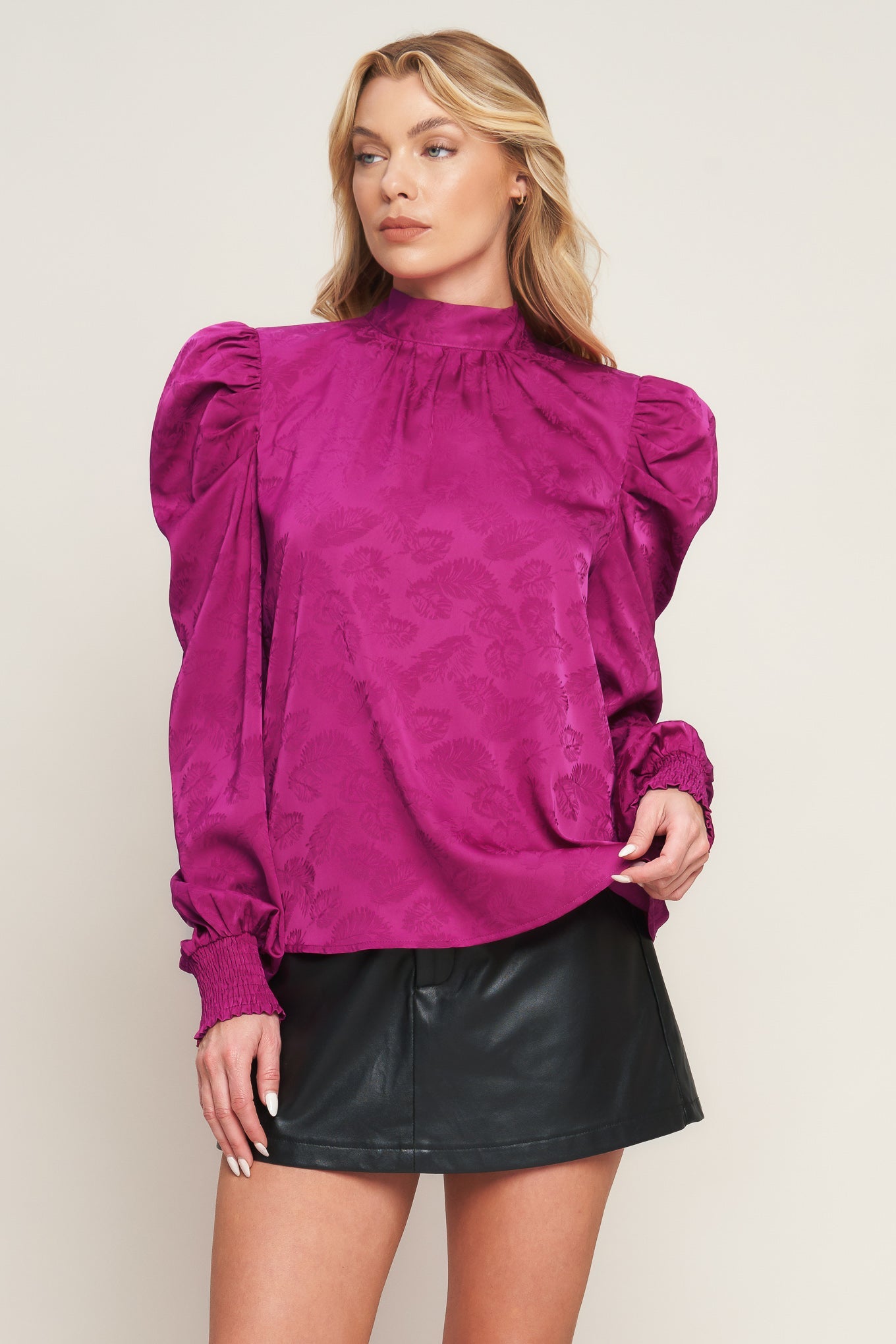 STOLEN GLANCES SATIN TOP