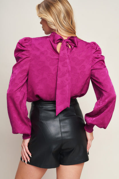 STOLEN GLANCES SATIN TOP