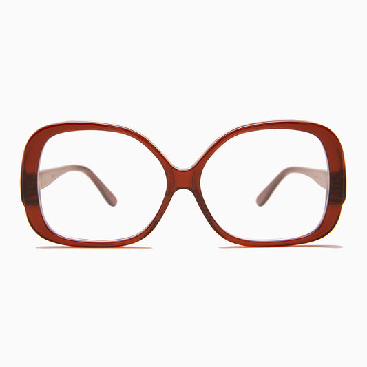 Maroon Square Blue Light Blocker Glasses - Jane