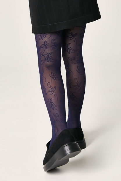 Conte Tights for girls Ketty 40 Den - Floral Pattern