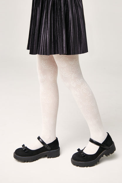 Conte Tights for girls Ketty 40 Den - Floral Pattern