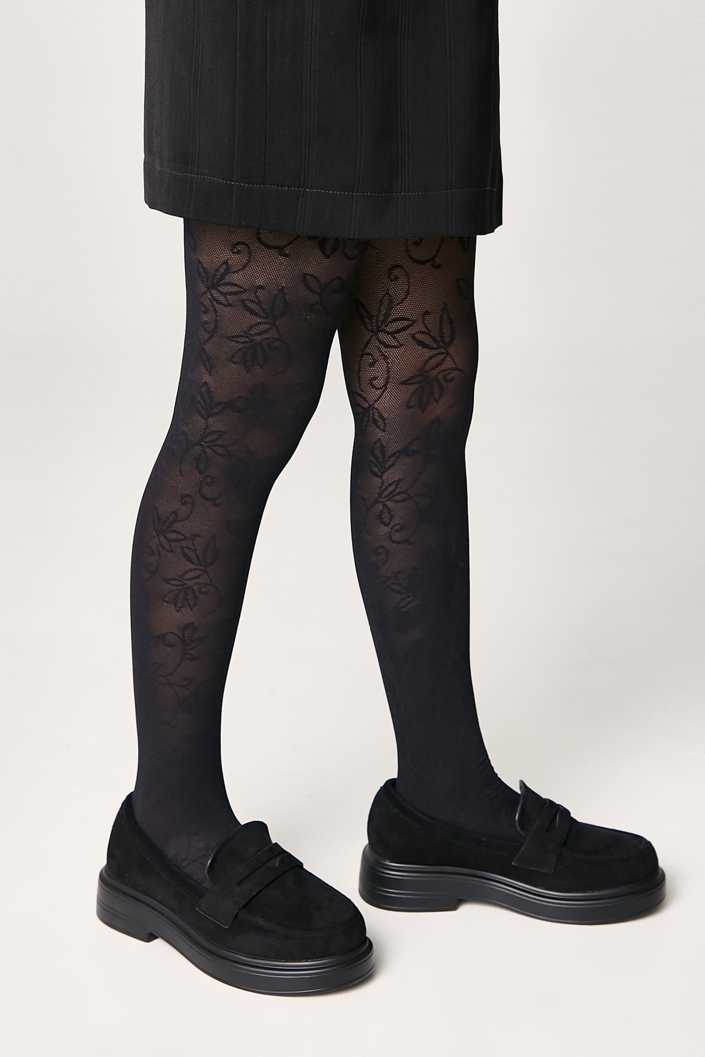 Conte Tights for girls Ketty 40 Den - Floral Pattern