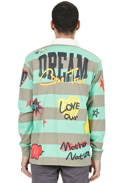 MATRI Men's Long Sleeve Polo Shirt