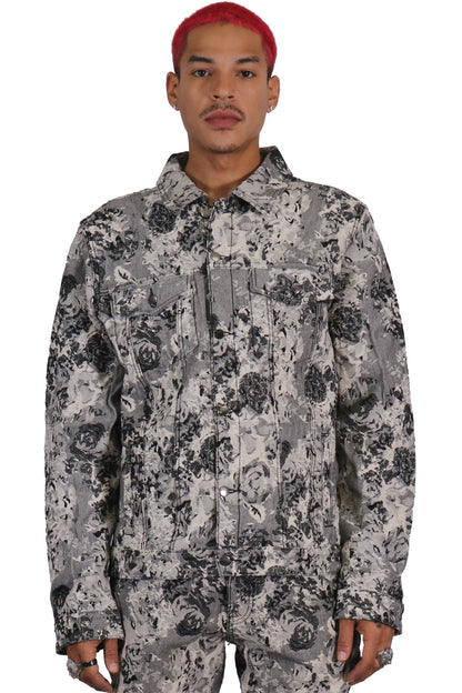 Vista Men's Jacquard Denim Jacket