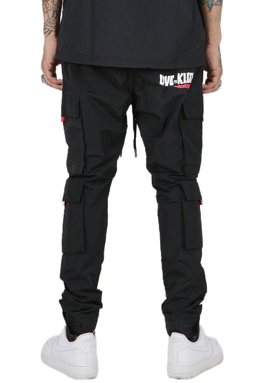 Josh Men's premium crispy nylon cargo jogger pants