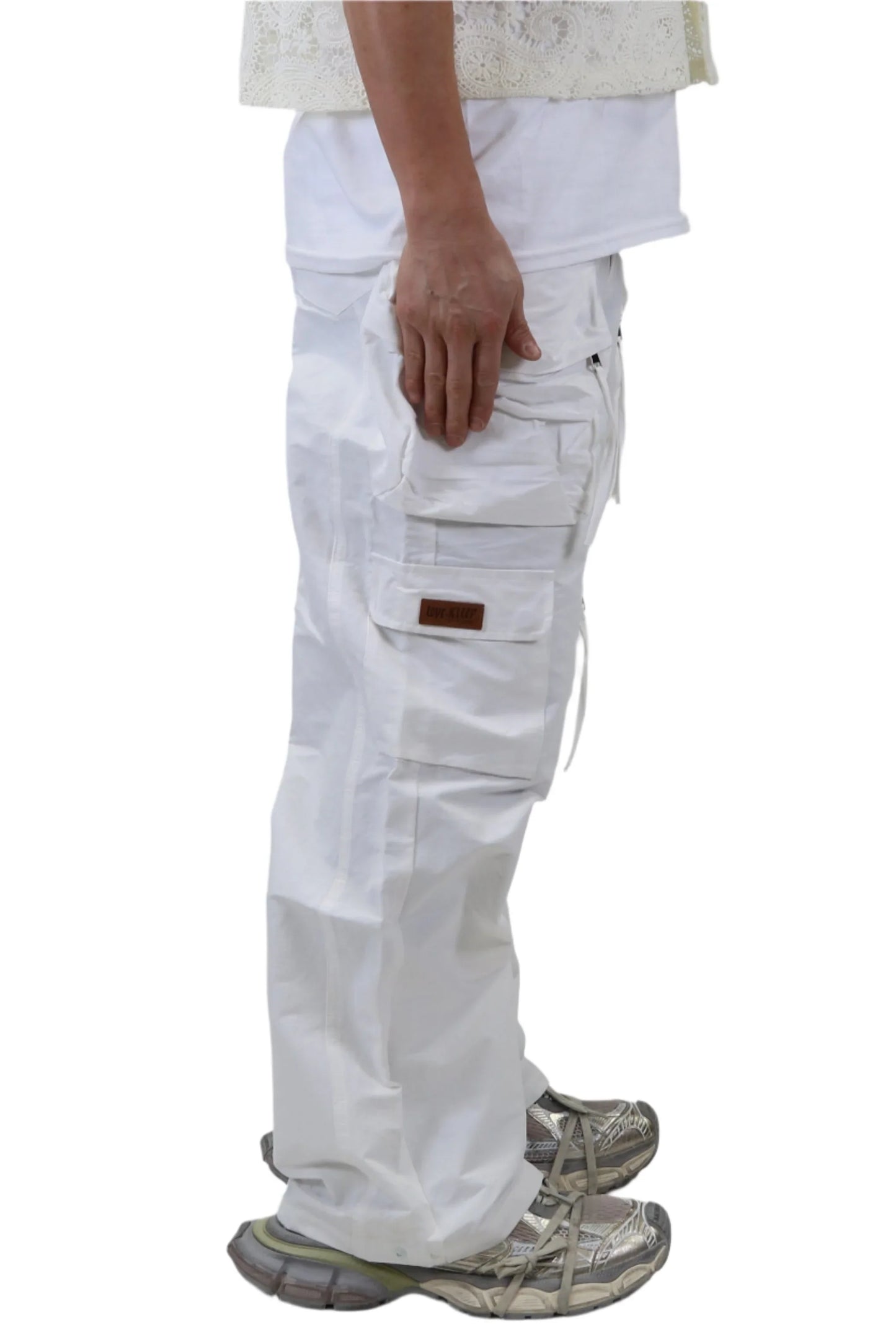 REVOL FINE TWILL NYLON BAGGY FIT CARGO PANTS