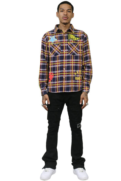 NOVA Men's flannel button down shirt