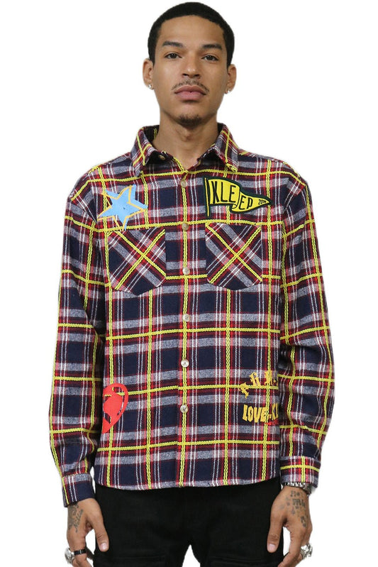 NOVA Men's flannel button down shirt