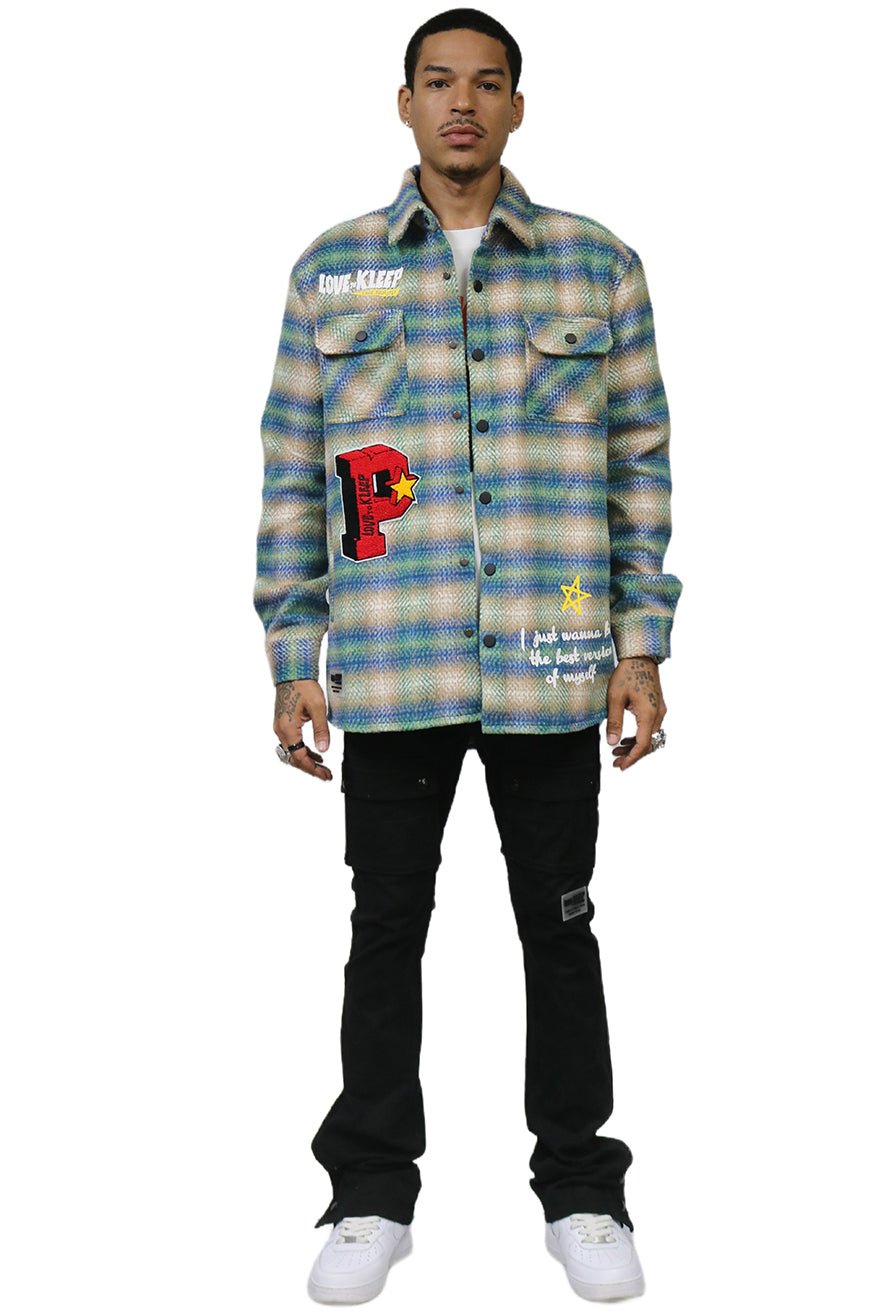 LAWN Men's Oversize Heavy Flannel Outer Shirket