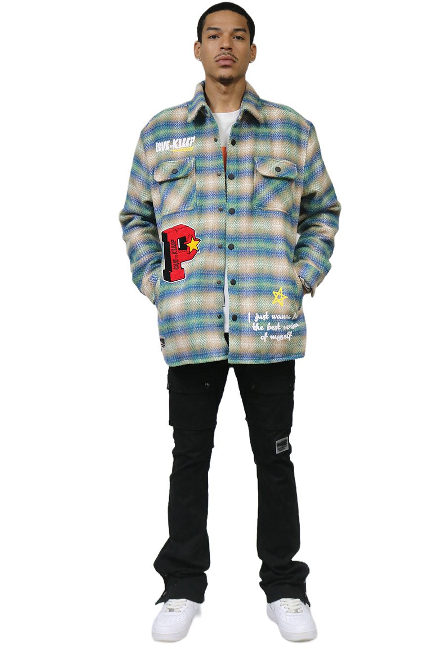 LAWN Men's Oversize Heavy Flannel Outer Shirket