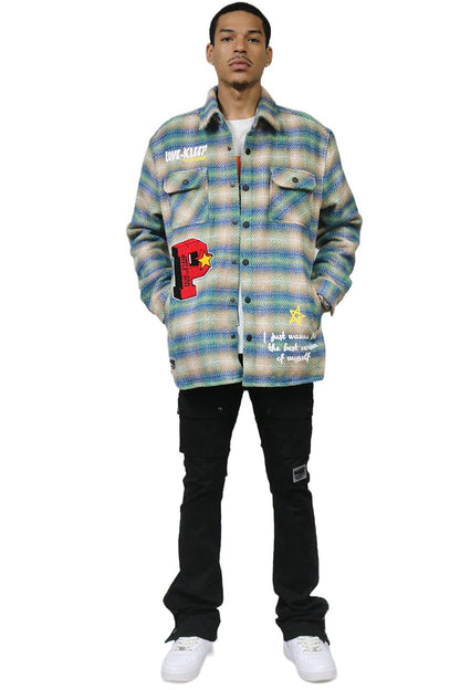 LAWN Men's Oversize Heavy Flannel Outer Shirket