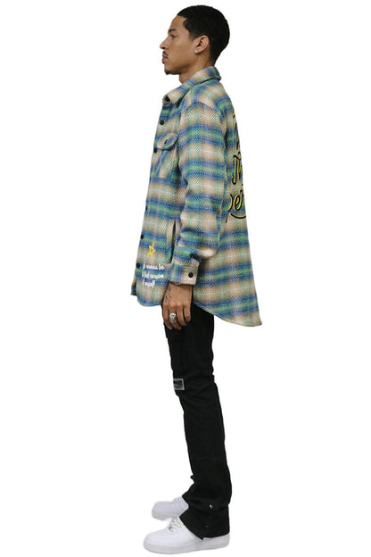LAWN Men's Oversize Heavy Flannel Outer Shirket