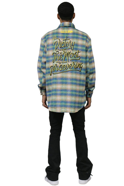 LAWN Men's Oversize Heavy Flannel Outer Shirket