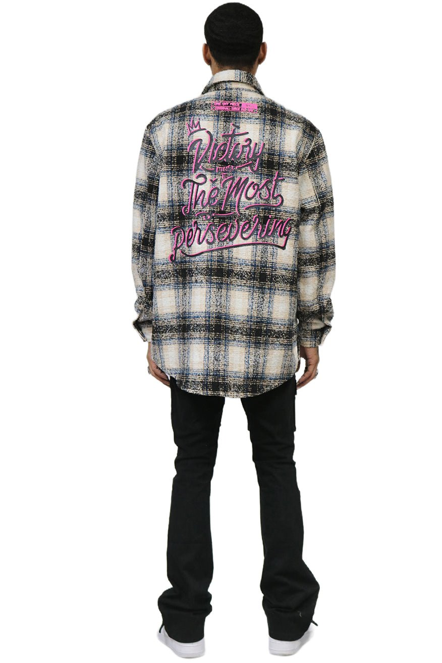 LOUIS Men's Oversize Heavy Flannel Outer Shirket