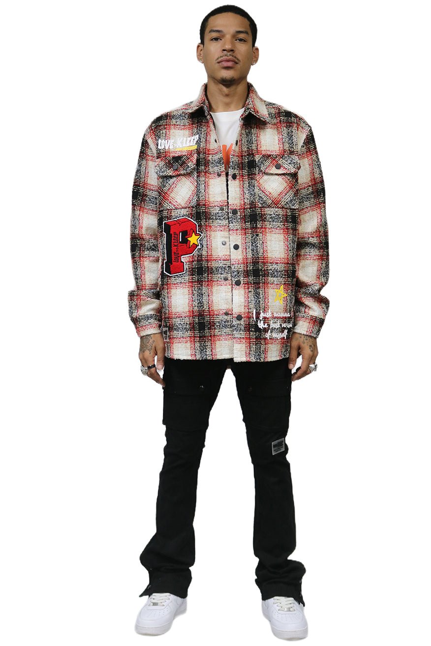PEYOTO Men's Oversize Heavy Flannel Outer Shirket