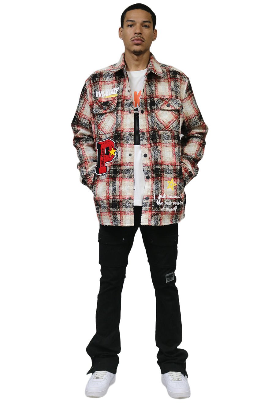 PEYOTO Men's Oversize Heavy Flannel Outer Shirket