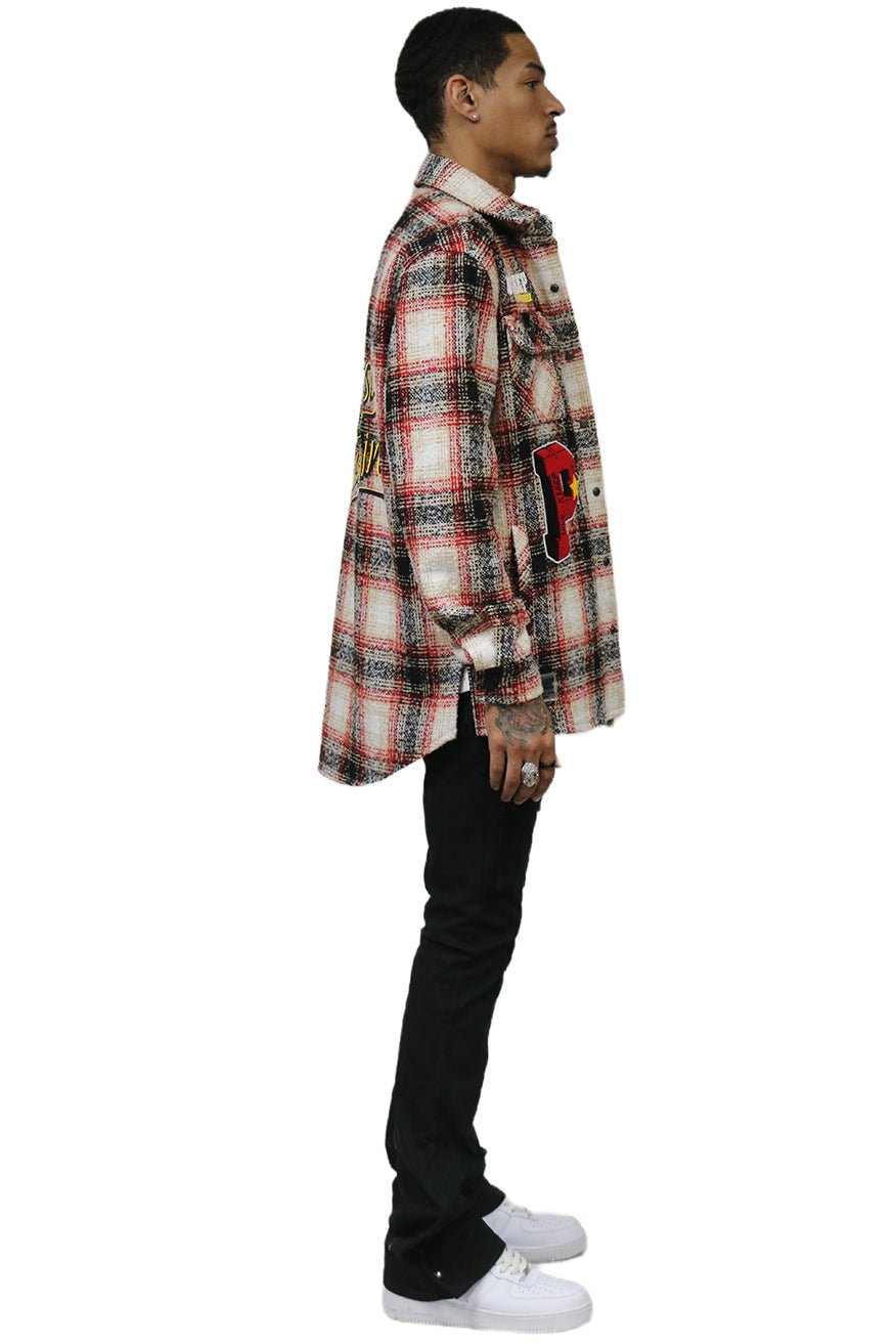 PEYOTO Men's Oversize Heavy Flannel Outer Shirket