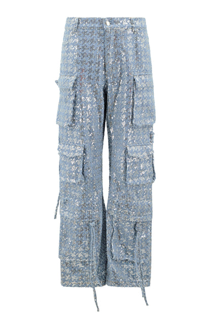 Kelly Cargo Sequin Denim Pants