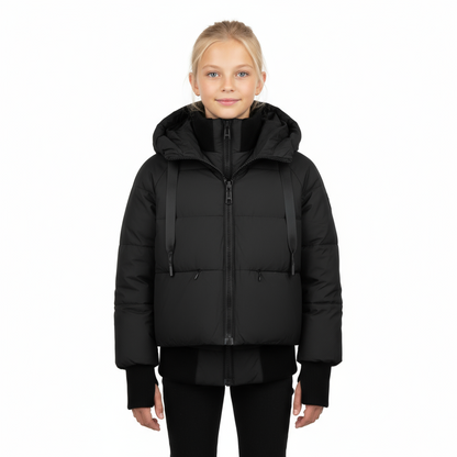 Raygo Black Bomber Jacket | Classic Outerwear for Boys & Girls