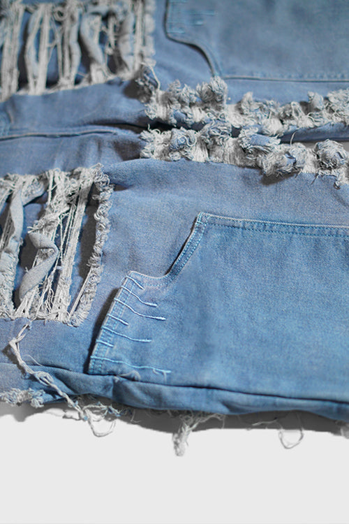 Dawn Damaged Flared Stacked Jeans