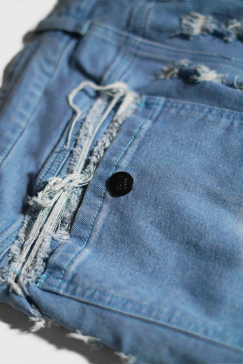 Dawn Damaged Flared Stacked Jeans