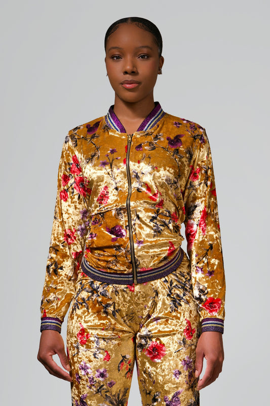 Goddess Velour Gold Tracksuit