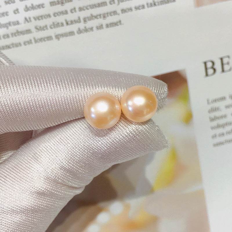 Natural Freshwater Pearl Stud Earrings, 5A No Blemish, S925 Sterling Silver, Hypoallergenic High Luster Jewelry Gift for Her
