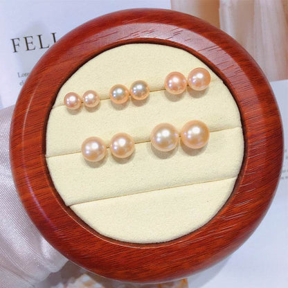 Natural Freshwater Pearl Stud Earrings, 5A No Blemish, S925 Sterling Silver, Hypoallergenic High Luster Jewelry Gift for Her