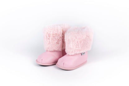 Pink Ankle Boot with Velvet Lining