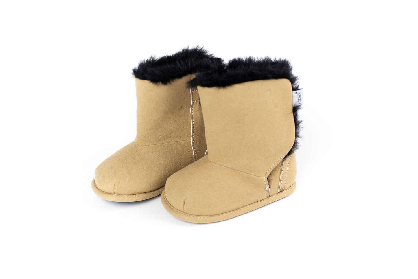 Brown Boot Top with Black Faux-Fur Lining