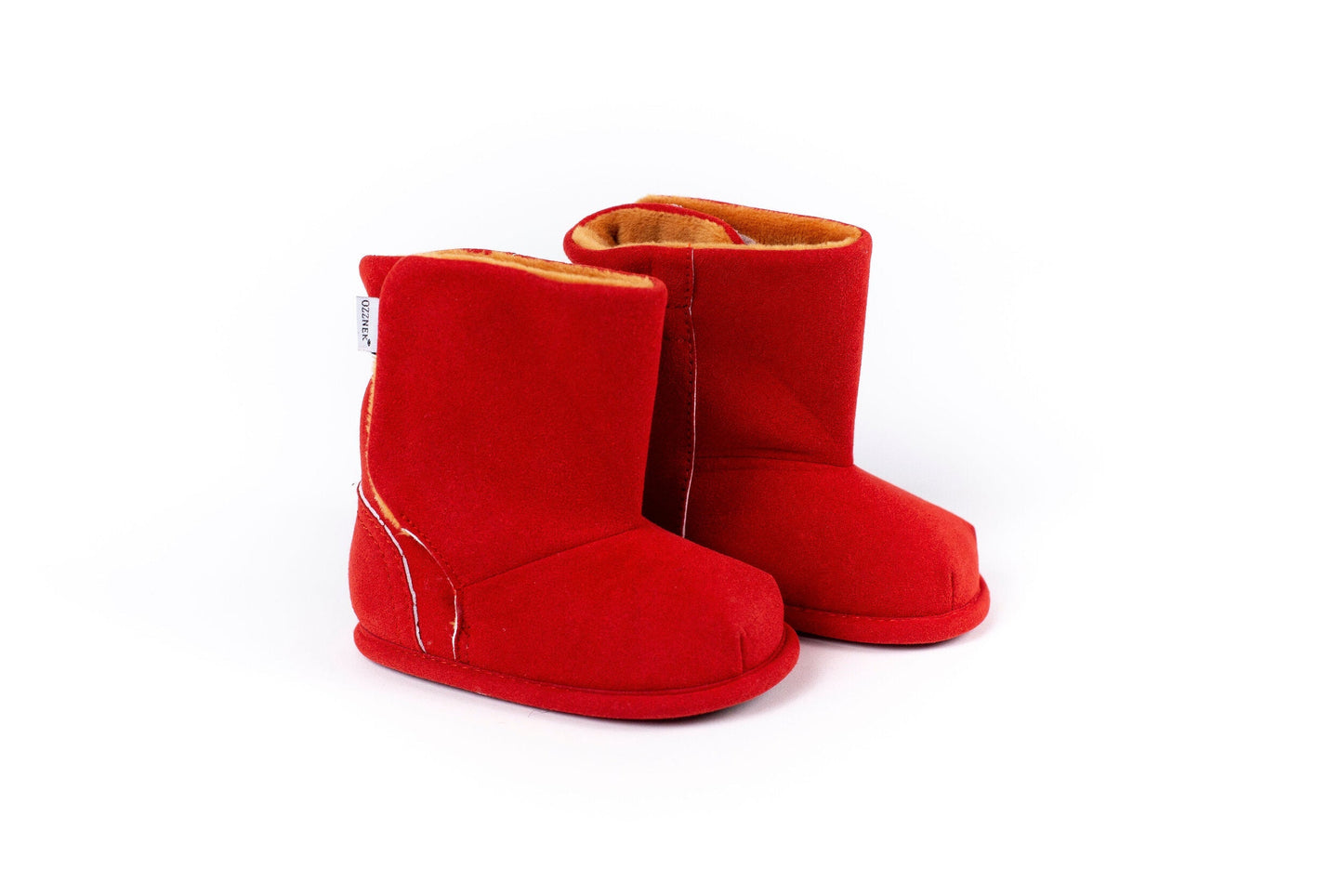 Red Suede Boot Top with Velvet Lining