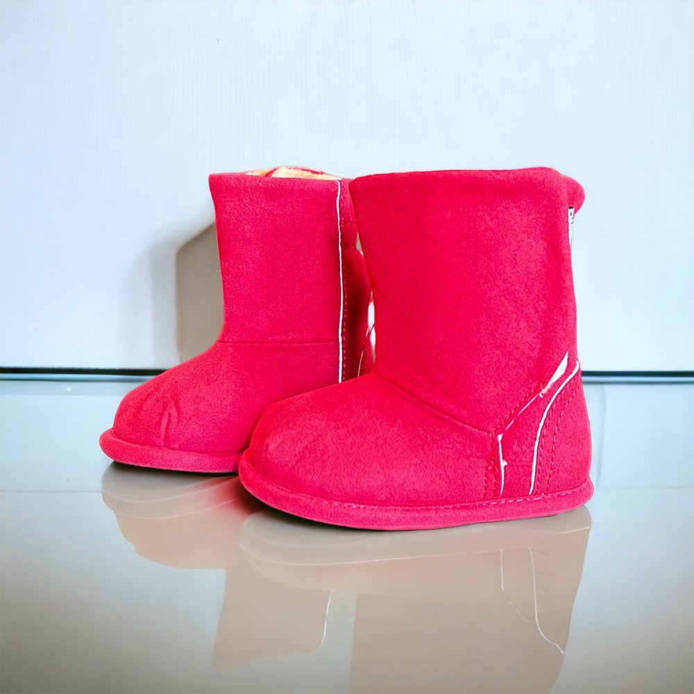 Red Suede Boot Top with Velvet Lining