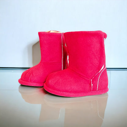 Red Suede Boot Top with Velvet Lining