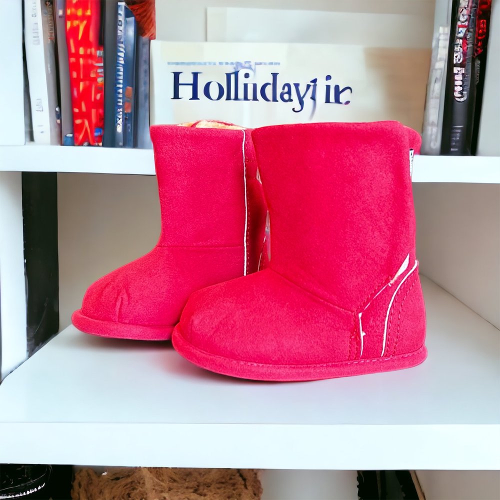 Red Suede Boot Top with Velvet Lining