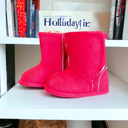 Red Suede Boot Top with Velvet Lining