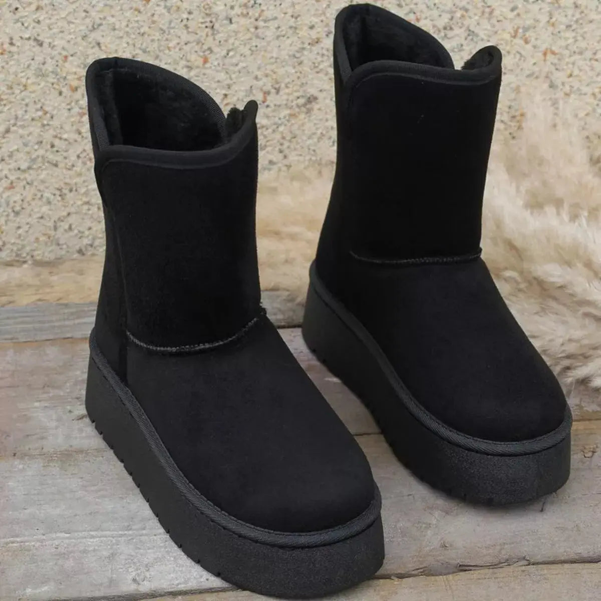 Round Toe Platform Boots