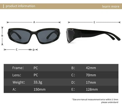 Unique Y2K Designer Luxury Sunglasses Women Rectangle Big Frame Sun Glasses For Men Outdoor UV Protection Classic 2000S Black Sh