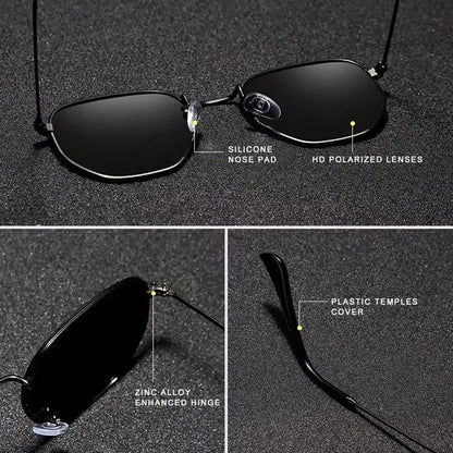 KINGSEVEN Fashion Women Polygon Sunglasses Men Polarized UV400 Sunscreen Round Thin Frame Glassses Luxury Causal Driving Eyewear