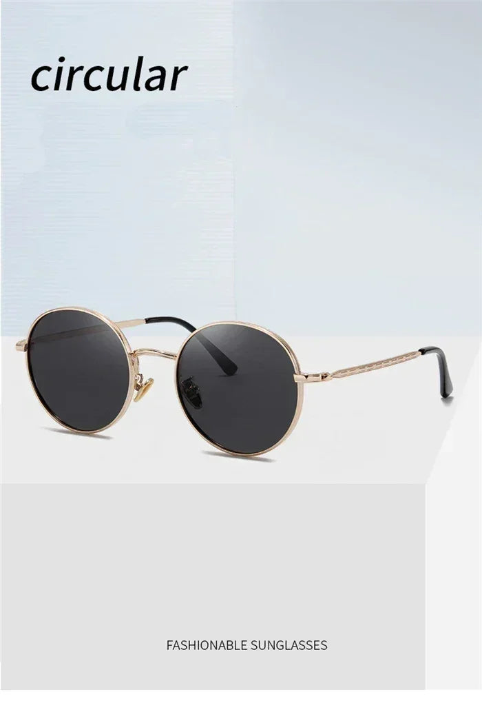 Steampunk Round Polarized Sunglasses With Prescription Women Men UV400 Anti-glare Myopia Sun Glasses Power 0 -0.5 -0.75 To -6.0