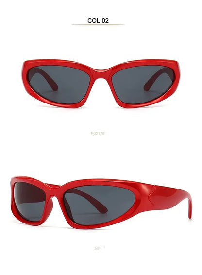 Unique Y2K Designer Luxury Sunglasses Women Rectangle Big Frame Sun Glasses For Men Outdoor UV Protection Classic 2000S Black Sh