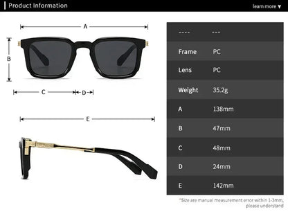 SHAUNA New Square Women Luxury Sunglasses Retro Rivets Men Gradient Shades UV400 Sun Glasses