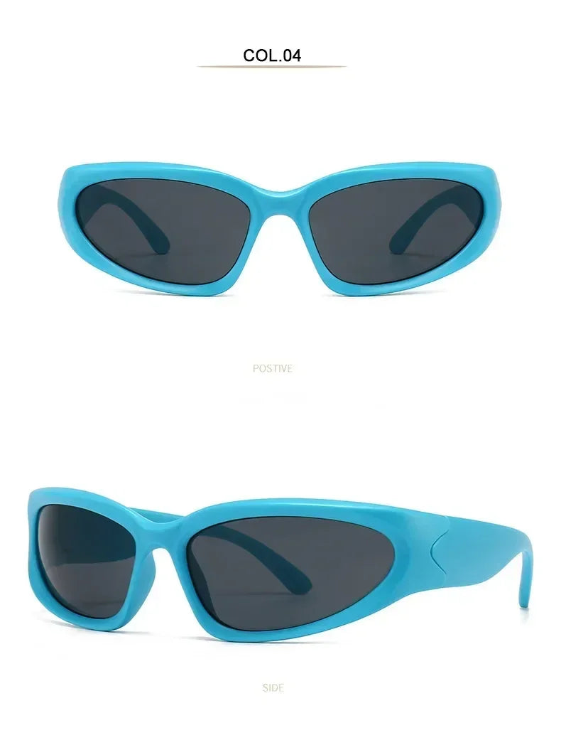 Unique Y2K Designer Luxury Sunglasses Women Rectangle Big Frame Sun Glasses For Men Outdoor UV Protection Classic 2000S Black Sh