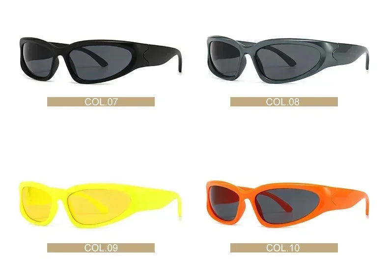 Unique Y2K Designer Luxury Sunglasses Women Rectangle Big Frame Sun Glasses For Men Outdoor UV Protection Classic 2000S Black Sh