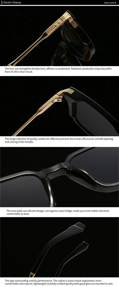 SHAUNA New Square Women Luxury Sunglasses Retro Rivets Men Gradient Shades UV400 Sun Glasses