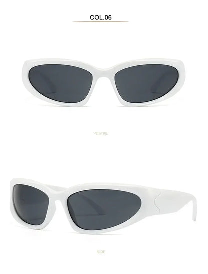 Unique Y2K Designer Luxury Sunglasses Women Rectangle Big Frame Sun Glasses For Men Outdoor UV Protection Classic 2000S Black Sh