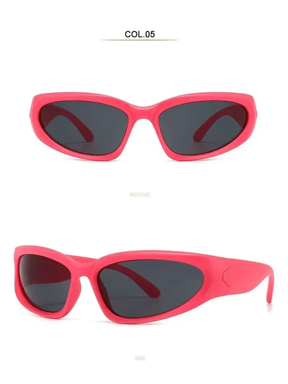 Unique Y2K Designer Luxury Sunglasses Women Rectangle Big Frame Sun Glasses For Men Outdoor UV Protection Classic 2000S Black Sh