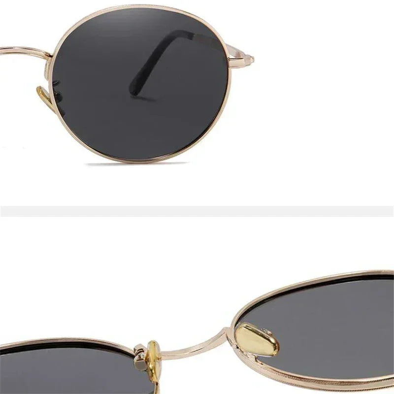 Steampunk Round Polarized Sunglasses With Prescription Women Men UV400 Anti-glare Myopia Sun Glasses Power 0 -0.5 -0.75 To -6.0