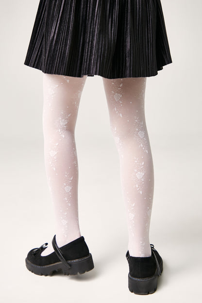 Conte Tights for girls Sofia 20 Den - Floral Pattern