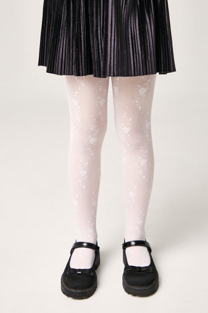 Conte Tights for girls Sofia 20 Den - Floral Pattern
